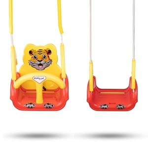 bumtum 3-in-1 adjustable baby musical swing toy for indoor amp outdoor with 4 stages multiple for boys and girls of age 6 months to 6 years red
