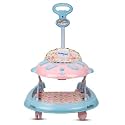 Bumtum Baby Panda Bravo Walker for 06 to 48 Months with Parental Handle Rod| Foldable Activity Walker| Baby Blue &amp; Pink Panda Walker