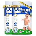 Bumtum Baby Diaper Pants, Large Size, Double Layer Leakage Protection Infused With Aloe Vera, Cottony Soft High Absorb Technology (Pack of 2, 56 Pcs. per pack)
