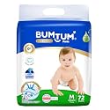 Bumtum Baby Diaper Pants, Medium Size, 72 Count, Double Layer Leakage Protection Infused With Aloe Vera, Cottony Soft High Absorb Technology (Pack of 1)