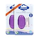 Bumtum Baby Finger Manual Toothbrush With Carry Case | Great For Massaging &amp; Cleaning Gums | Soft Finger Brush for Safe and Effective Oral Care for Kids (Purple, 2 Count)