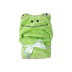 bumtum baby soft cotton hooded bath towel  ultra absorbent  for newborn infant boys and girls green panda