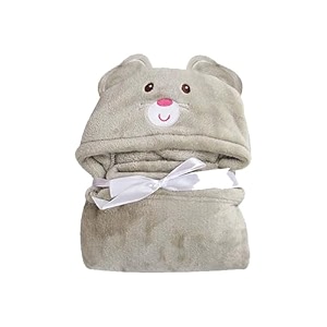 bumtum baby soft cotton hooded bath towel  ultra absorbent  for newborn infant boys and girls green panda