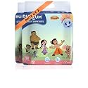 Bumtum Chota Bheem Baby Diapers | Pant Style Baby Diapers Medium Size, 144 Count | Double Layer Leakage Protection Infused With Aloe Vera, Cottony Soft High Absorb Technology (72 Count, Pack of 2)