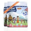 Bumtum Chota Bheem Baby Diapers | Pant Style Baby Diapers Small Size, 156 Count | Double Layer Leakage Protection Infused With Aloe Vera, Cottony Soft High Absorb Technology (78 Count, Pack of 2)