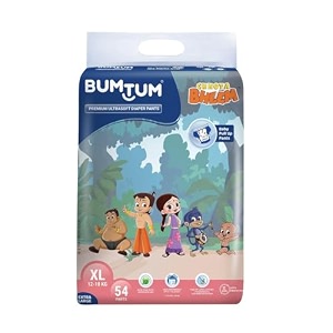 bumtum chota bheem xl size baby diaper pants 24 count leakage protection infused with aloe vera cottony soft high absorb technology