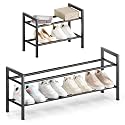 Bumusty 2 Tier Expandable Shoe Rack for