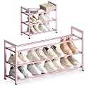 Bumusty 3-Tier Expandable Shoe Rack for Closet