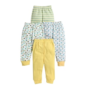 bumzee baby boys regular fit cotton full length pajamas pack of 4