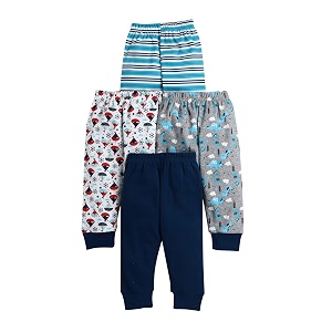 bumzee baby boys regular fit cotton full length pajamas pack of 4