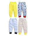 BUMZEE Baby Boys Regular Fit Cotton Full Length Pajamas Pack of 4