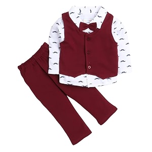 BUMZEE Boys Regular Fit Full Sleeves Collar