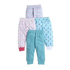 bumzee baby girl regular fit high rise cotton variety pack pyjama of 1