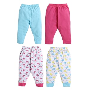 bumzee baby girl regular fit high rise cotton variety pack pyjama of 1