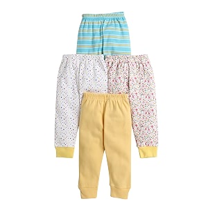 bumzee baby girl regular fit high rise cotton variety pack pyjama of 1