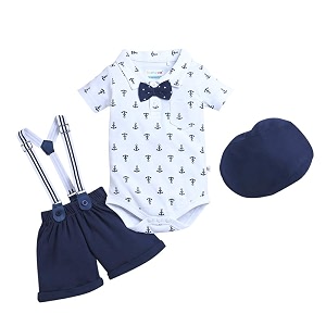 BUMZEE Boys Cotton Printed Bodysuit Short