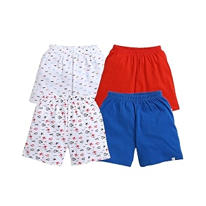 bumzee boys printed shorts pack of 4