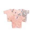 BUMZEE Front Open Half Sleeve Baby Girls Jablas Pack of 3