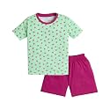 BUMZEE Girls Regular Fit Half Sleeves Round Neck Cotton T-Shirt Short Set