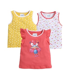 BUMZEE Girls Cotton Printed Regular Fit T-Shirt