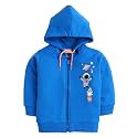 BUMZEE Royal Blue Boys Full Sleeves Hooded Sweatshirt Age - 18-24 Months