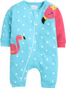 BUMZEE Romper For Baby Girls Casual Printed Hosiery (Blue, Pack of 1)
