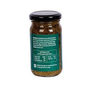 bun maska green basil pesto sauce for simple meals and sides creamy pesto  no artificial flavors  no added msg  italian toppings sauce 190gm