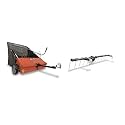 Bundle of Agri-Fab 44-Inch Tow-Behind Lawn Sweeper, 25 cu. ft Hopper Bag Capacity; Adjustable Brush Height and Dump from Seat Handle + Agri-Fab 42 Inch Universal Front Mount Lawn Dethatcher