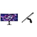 Bundle of ASUS ROG Strix 34” Ultrawide QD-OLED HDR Gaming Monitor XG34WCDG - 3440x1440, 175Hz, 0.03ms, OLED Care Pro, G-SYNC + ASUS ROG Aura Monitor Light Bar ALB01, Asymmetrical Lighting bar, 3 Modes