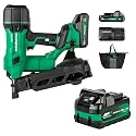 Bundle of Metabo HPT 18V MultiVolt™ Cordless Coil Roofing Nailer Kit, NV1845DA + Metabo HPT 18V/36V MultiVolt™ Battery | 2.5Ah / 5.0Ah | 380083M