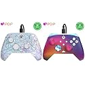 Bundle of PDP Gaming REMATCH Advanced Wired Controller Licensed for Xbox Series X|S/Xbox One/PC, Customizable, App Supported - Shiny Frosted Diamond and Pink Australian Opal (Amazon Exclusives)
