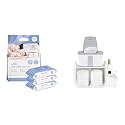 Bundle of Ubbi Fragrance-Free Baby Wipes, 99% Water and Plant Based, Hypoallergenic for Sensitive Skin with Chamomile, Vitamin E & Aloe, EWG Verified, 3 Pack (216 Wipes Total) + Diaper Caddy Organizer