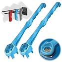 Bung Wrench 2 Packs, 3-in-1 Drum Wrench Upgraded, Aluminum Barrel Opener Tool for Opening 10 15 20 30 55 Gallon Drum, Fits 2" and 3/4" Bung Cap Blue