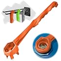 Bung Wrench, 3-in-1 Drum Wrench Upgraded, Aluminum Barrel Opener Tool for Opening 10 15 20 30 55 Gallon Drum, Fits 2" and 3/4" Bung Cap Orange