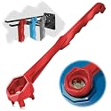 Bung Wrench 55 Gallon Drum, 3-in-1 Drum Wrench Upgraded, Aluminum Barrel Opener Tool for Opening 10 15 20 30 55 Gallon Drum, Fits 2" and 3/4" Bung Cap Red