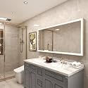 Modern LED Mirror Lighted Wall Mirror with 3 Color Modes, Defogger & Dimmable Touch | for Bathroom, Bedroom, Entryway, Salon 30x60 Aluminum Frame