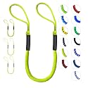 Bungee Dock Lines, Boat Tie Downs for Docking, 2-Pack, Fluo Yellow, 4FT