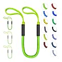 Bungee Dock Lines, Boat Tie Downs for Docking, 2-Pack, Green/Yellow, 4FT