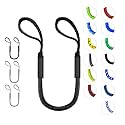 Bungee Dock Lines, Boat Tie Downs for Docking, 2-Pack, Black, 4FT