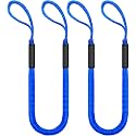 Bungee Dock Lines, Boat Tie Downs for Docking, 2-Pack, Blue, 5FT
