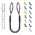 Bungee Dock Lines, Boat Tie Downs for Docking, 2-Pack, Black/Blue/Red, 4FT