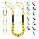 Bungee Dock Lines, Boat Tie Downs for Docking, 2-Pack, Yellow & Black, 4FT