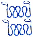 Bungee Dock Lines, Boat Tie Downs for Docking, 2-Pack, Blue, 7FT