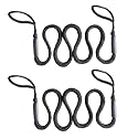 Bungee Dock Lines, Boat Tie Downs for Docking, 2-Pack, Black, 7FT