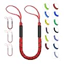 Bungee Dock Lines, Boat Tie Downs for Docking, 2-Pack, Red/Black Dot, 4FT