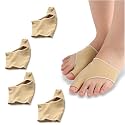 Bunion Foot Cushions，Bunion Correction Cushions,Corrector and Relief Sleeve Set with Gel Pads, relief，support，for Men and Women 4 Piece Set Medium Size (Yellow)