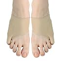 Bunion Relief Sleeve - Splint and Pinky Toe Separator for Men and Women - Toe Spacer Socks - Elastic Cushions with Silicone Pads for Comfort and Protection All-Day Wear (Size: M)