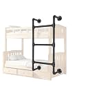 Bunk Bed Ladder for Home Loft Lofted Only Bunkbed Attic College Dorm Wall Mounted Black Wrought Iron Durable Replacement
