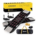 BUNKER INDUST Gen 11th Traction Boards with Mounting Kit, Pair Offroad Recovery Tracks with Jack Base for 4X4 Jeep Truck Tire Traction-Sand,Mud, Snow Ramps (Black)