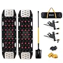BUNKER INDUST Traction Board Recovery Kit, 2 Pcs Gen 11 Recovery Track with Carry Bag, Side Mount Bracket Kit with Lock, 1 Pcs 59 inch Square Shovel for Garden,Digging,Camping, 4x4 Off-Road